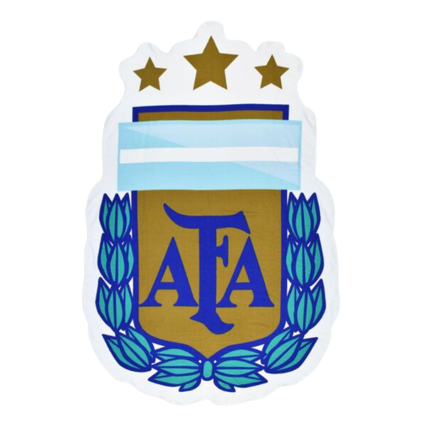 Producto - Toallon con forma de escudo AFA 3 estrellas para hinchas