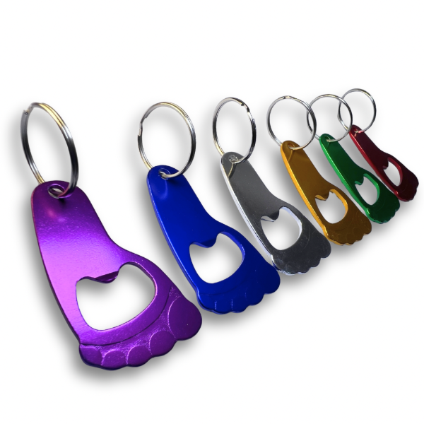 Producto - Llavero Forma De Pie Destapador Acero