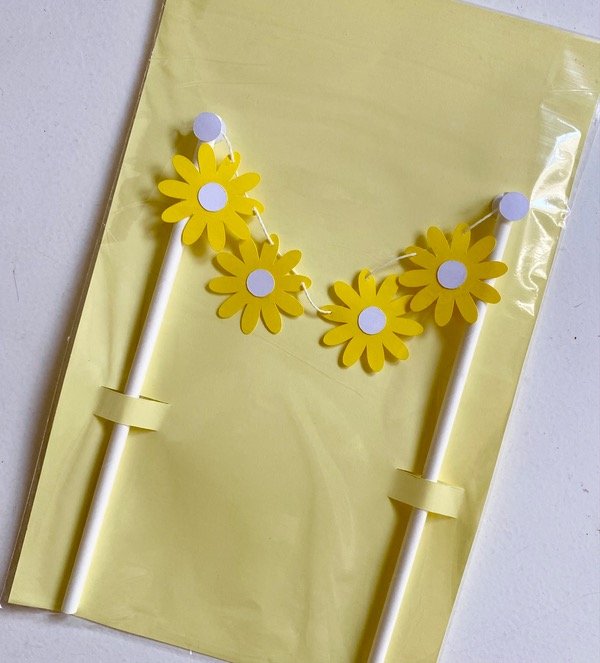 Producto - Cake topper mini margaritas amarillo
