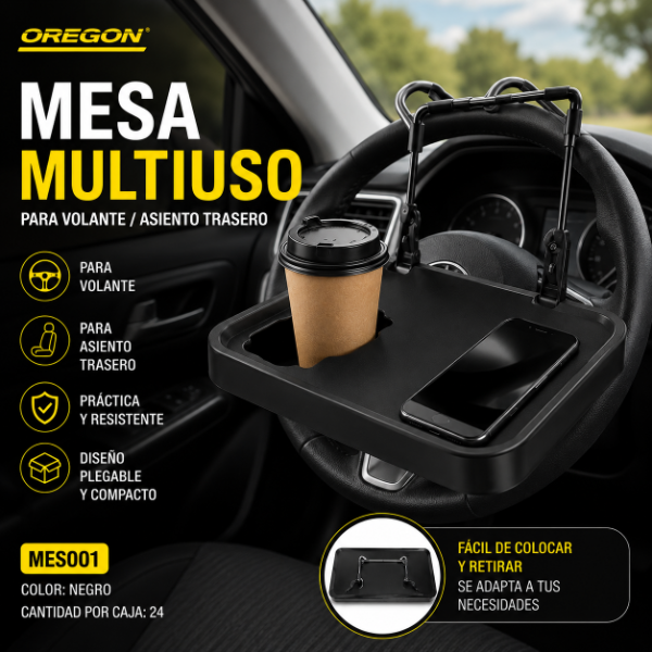 Producto - Mesa Multiuso para Auto Volante y Asiento Trasero Oregon - 1
