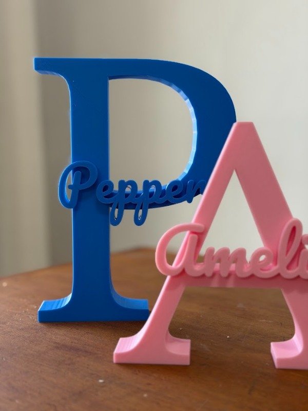 Producto - Letras iniciales con nombre 3D - 4