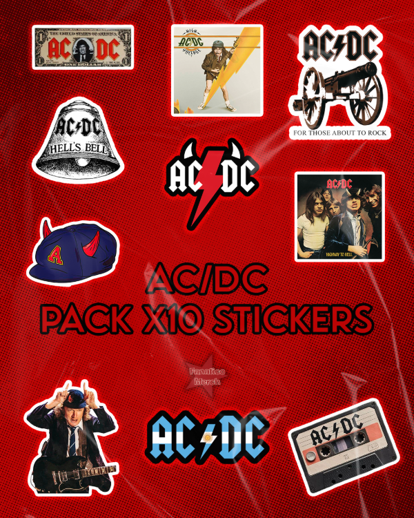 Producto - AC DC - pack x10 stickers