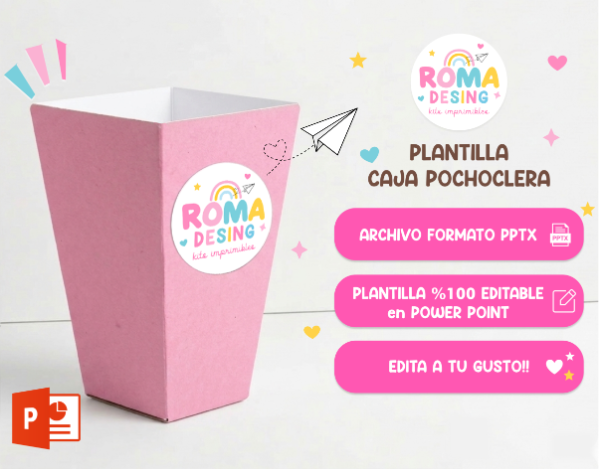 Producto - PLANTILLA CAJA POCHOCLERA EDITABLE POWER POINT