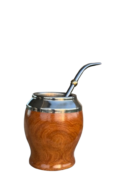 Producto - MATE TORPEDO DE ALGARROBO VIROLA ALPACA (incluye bombilla)