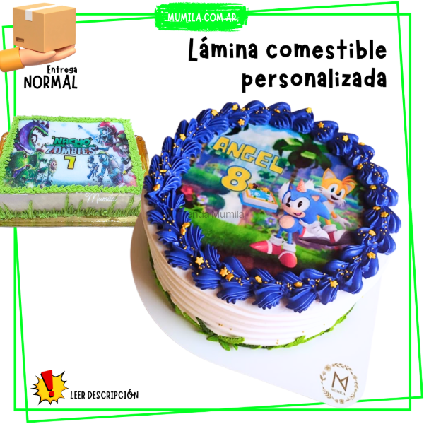 Producto - Lamina comestible personalizada Entrega NORMAL
