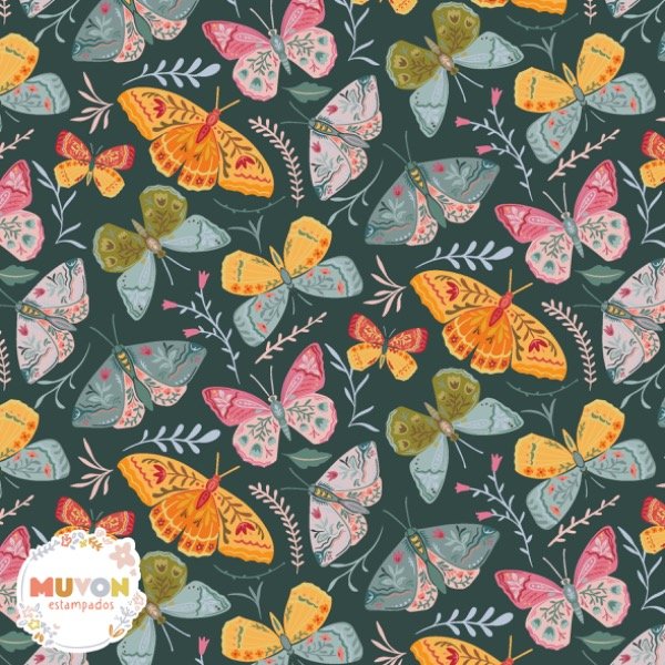 Gabardina butterfly verde