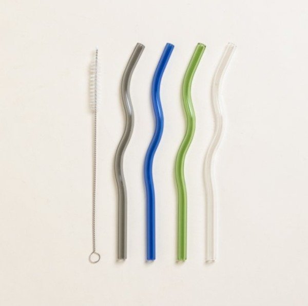 Producto - SORBETES DE VIDRIO ONDULADOS SET DE 4 UNIDADES 20 CM - 3