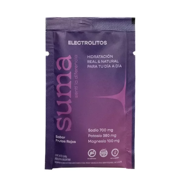 Producto - Suplemento Deportivo Suma Electrolitos en Polvo Frutos Rojos x 8,12 g