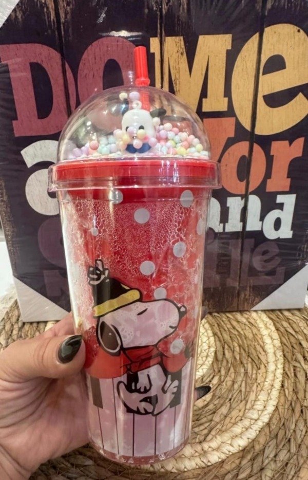 Producto - Vaso con sorbete Snoopy