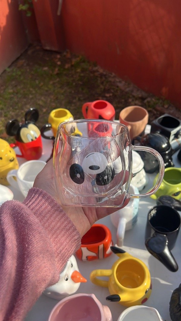 Producto - Taza doble vidrio panda