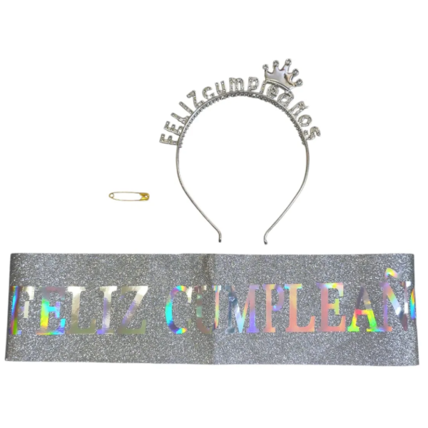 Producto - Banda Feliz cumpleaños con vincha x1