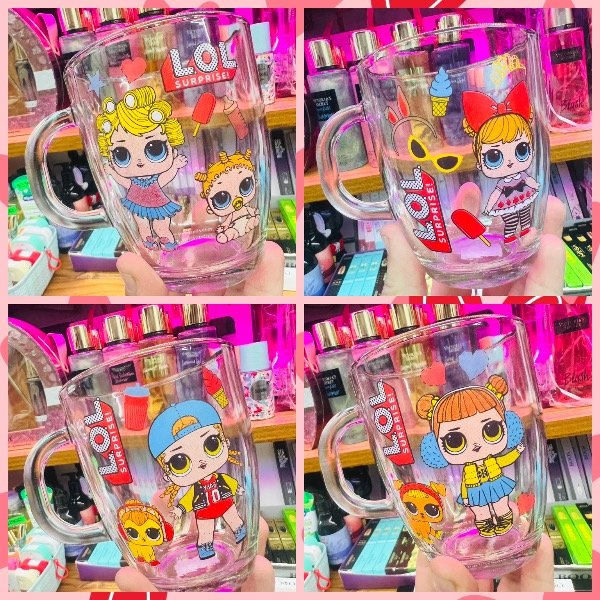 Producto - Taza infantil vidrio LOL + cuchara