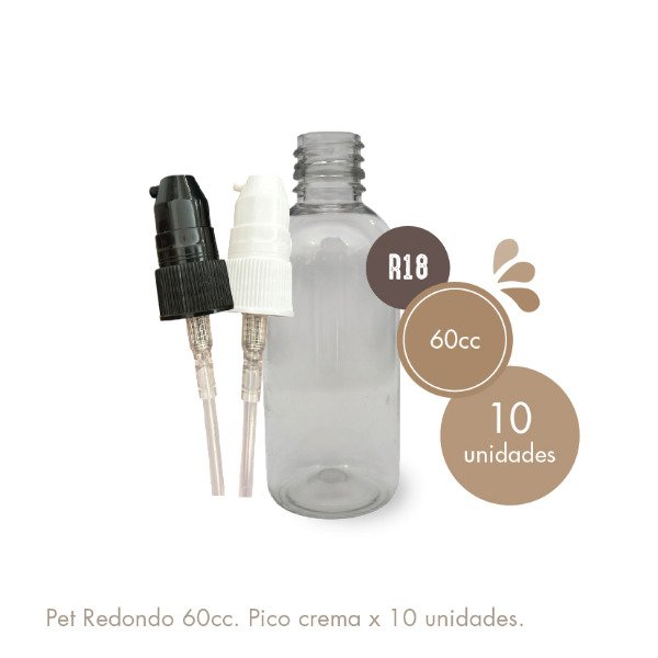 Producto - Pet Redondo 60cc pico crema