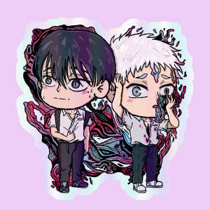 Producto - Stickers Holograficos - The Summer Hikaru Died - Hikaru y Yoshiki