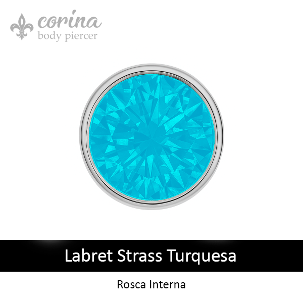 Producto - Labret Strass Turquesa