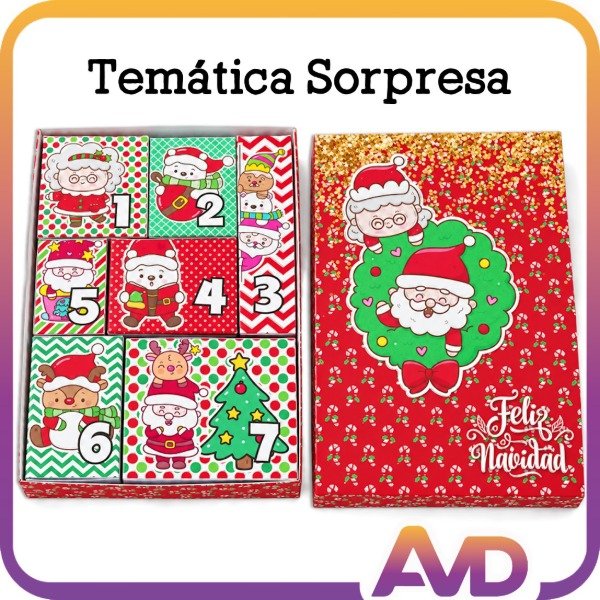 Producto - Calendario de Adviento 7 Días Personalizado  7 Sorpresas Temáticas - 8