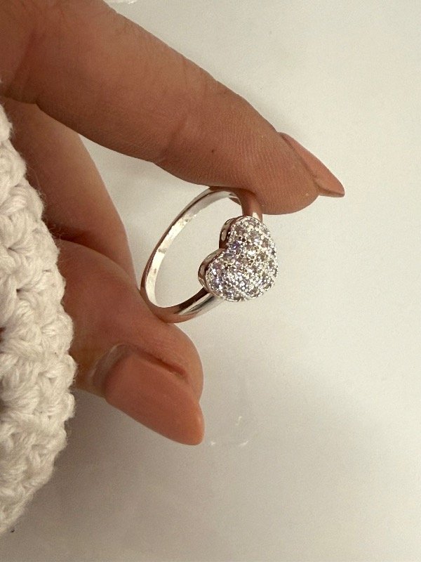Producto - NB830 Anillo corazón con micropave cristal