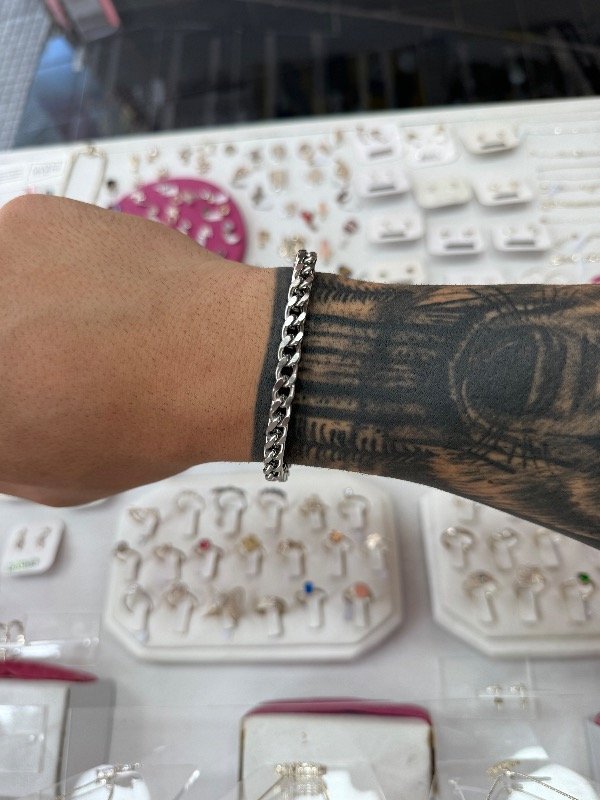 Producto - Pulsera de acero quirúrgico eslabón cuadrado