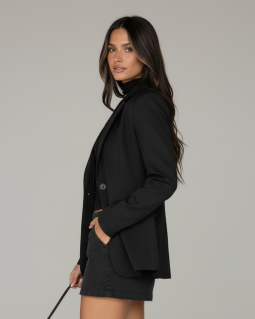 Producto - BLAZER SASTRERO 2 BOLSILLOS BLACK 0676 - 1