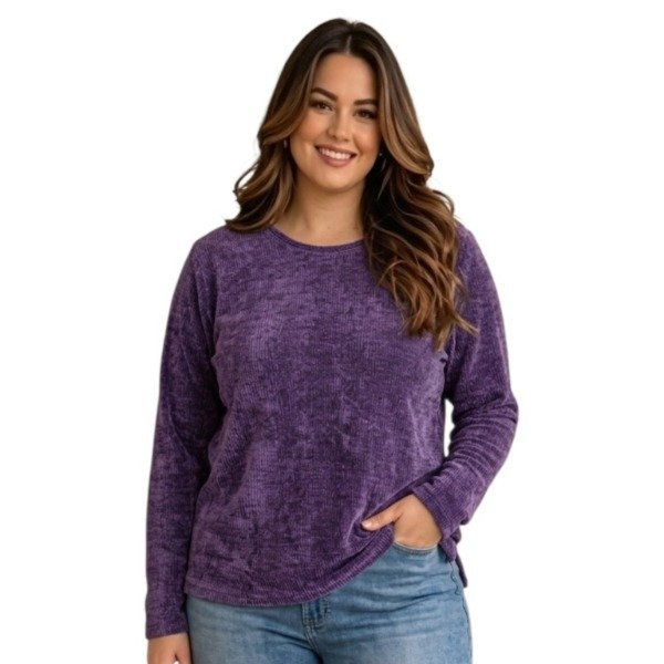 Producto - Sweter chenille Violeta. Talle unico 46/48 - 0
