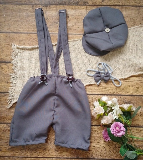 Producto - Set Short/boina gris 12m
