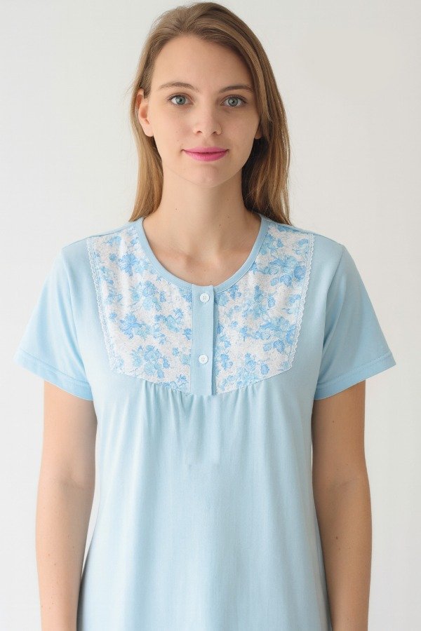 Producto - Camison Dama Manga Corta Aplique estampado Mariana K Art.5984