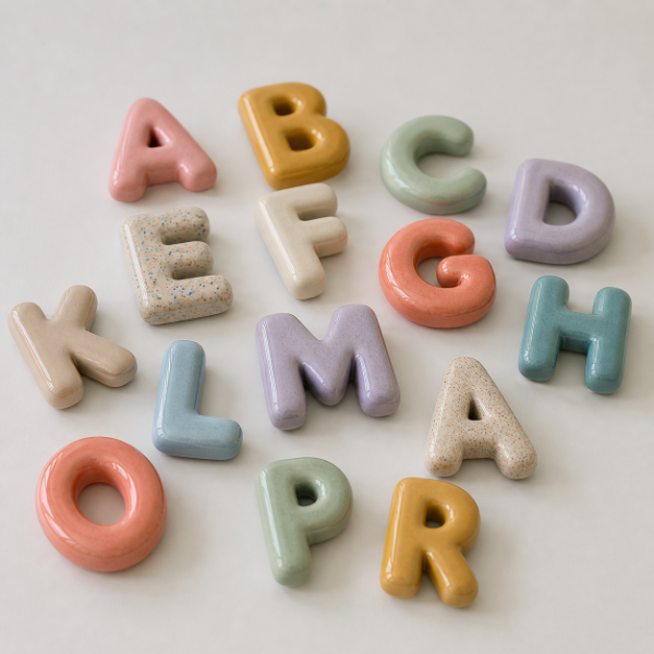 Producto - Molde para Cerámica PDF Letras Bubble Burbuja, Plantilla Imprimible con Tutorial