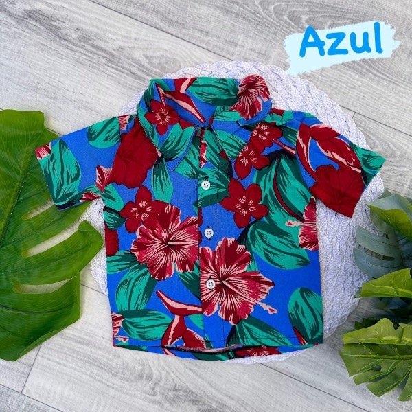 Producto - CAMISA HAWAIANA AZUL