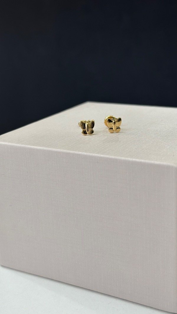 Producto - Abridores mariposa puca laminado en oro 18k