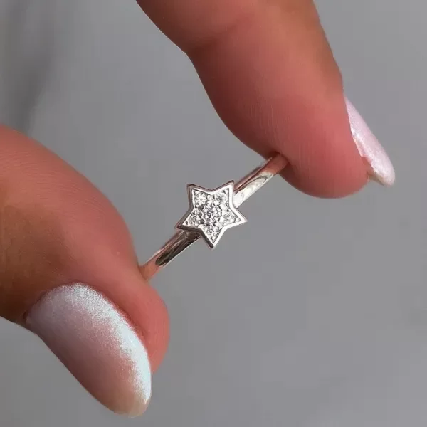 Producto - ANILLO ESTRELLA BRILLANTE T17
