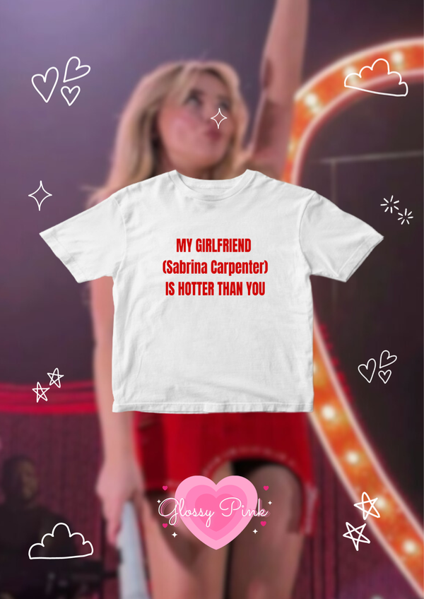 Baby Tee My Girlfriend Sabrina Carpenter algodón
