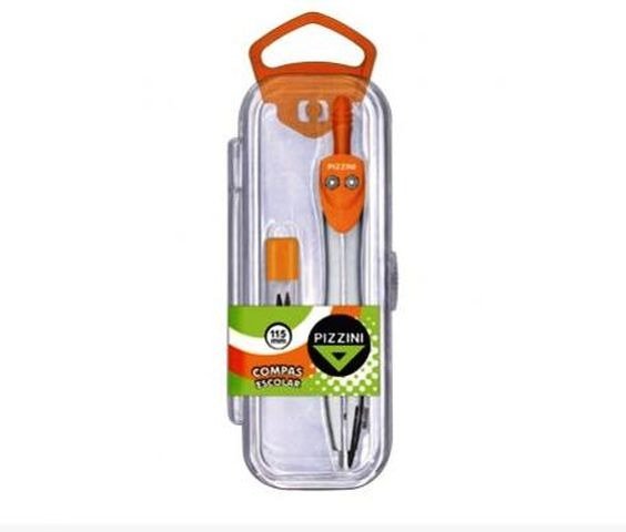 Producto - COMPAS ESCOLAR 115MM METALICO ESTUCHE X1 PIZZINI