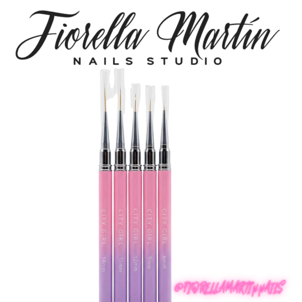 Producto - CITY GIRL PINCELES LINERS X5U ROSAVIOLETA