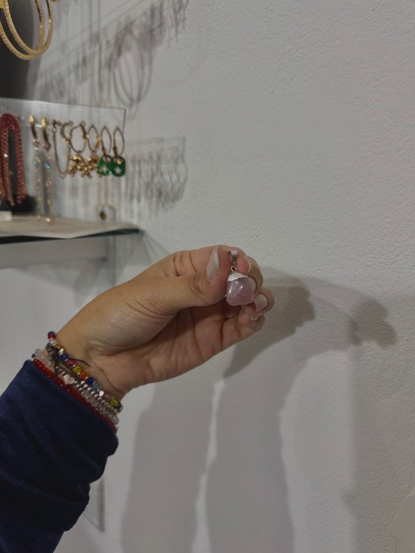 Producto - DIJE PIEDRA NATURAL ROLADA CUARZO FRESA