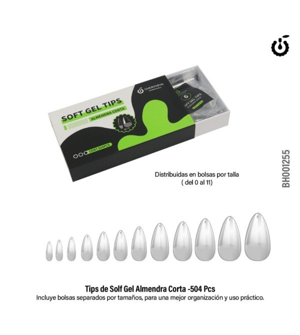 Producto - Típs almendra cortos cherimoya x 504pcs