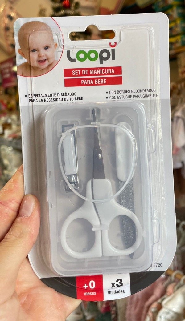 Producto - Set manicura loopy tijera, alicate y lima +0M