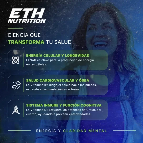 Producto - NAD + Resveratrol sin sabor EHT Nutrition - 30 caps - 4