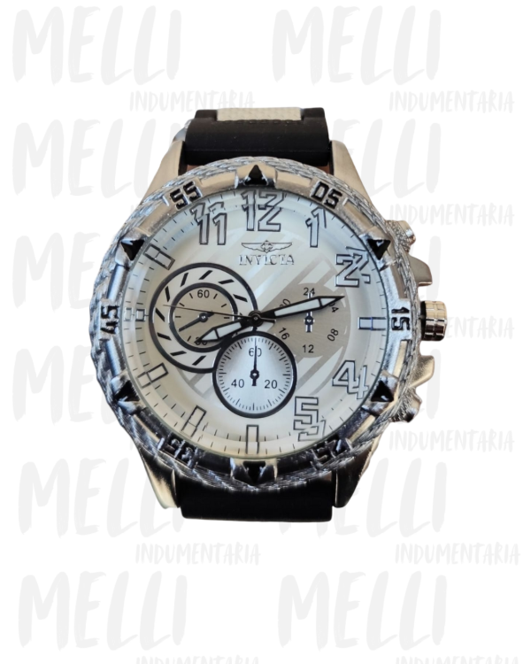 Producto - Reloj moda caratula Negro plateado