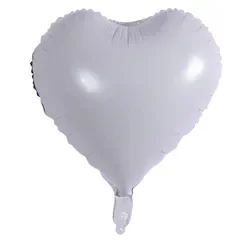 Producto - GLOBO SILUETA METALIZADO CORAZON BLANCO