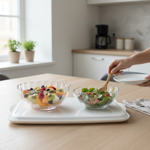 Producto - SET DE 2 ENSALADERAS DE VIDRIO 16 Y 20 CM X 8CM