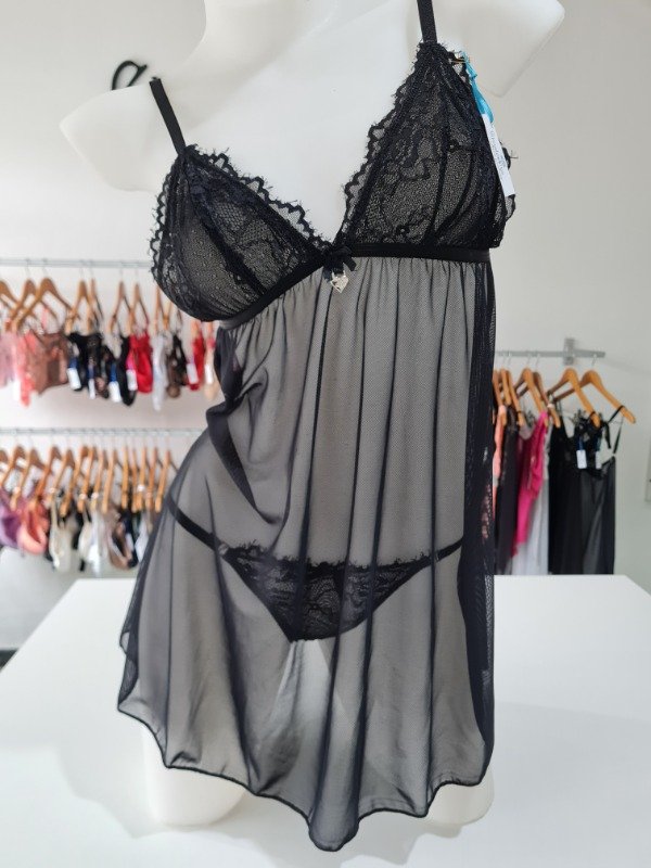 Producto - Camisolín de microtul y encaje - B500