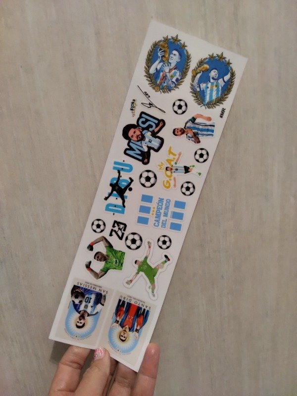 Producto - UV Tiras 8x28cm Dibu y Messi