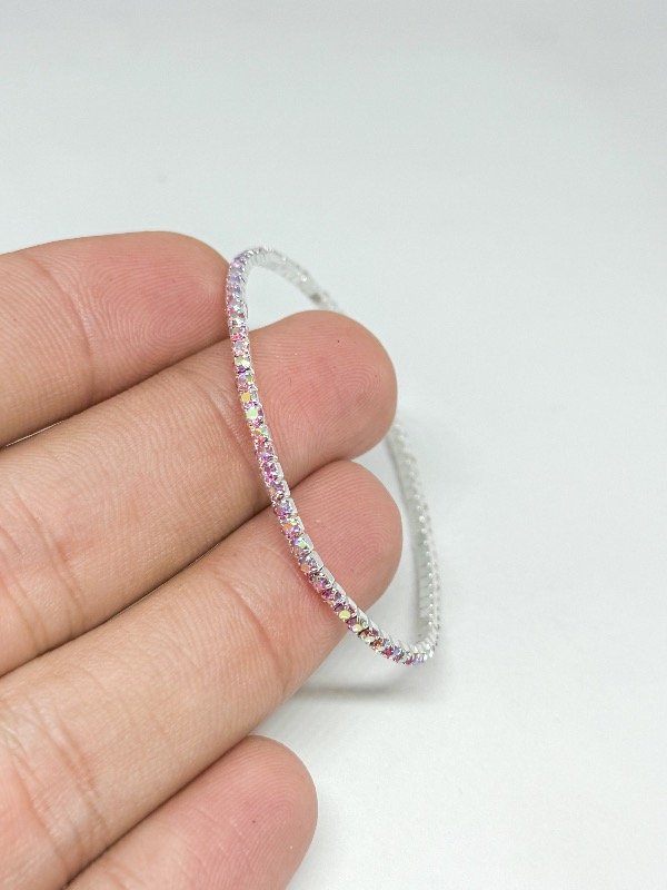 Producto - Pulsera de strass rosa tornasolado
