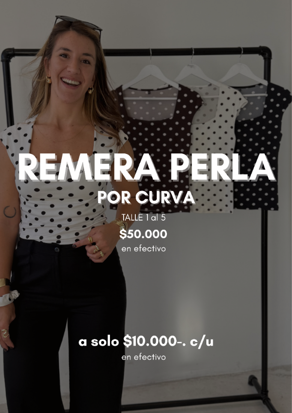 Remera PERLA - Blanco/Chocolate — imagen 6
