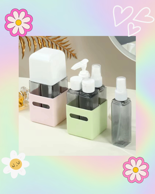 Producto - Set x4 Botellitas de Viaje en 1