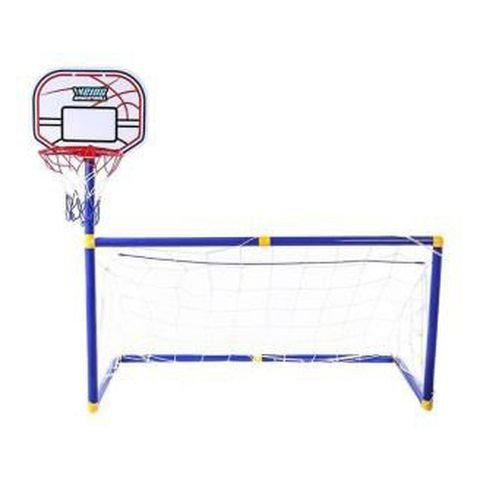 Producto - ARCO DE FUTBOL CON TABLERO DE BASQUET DE CAÑO 140X120X65CM