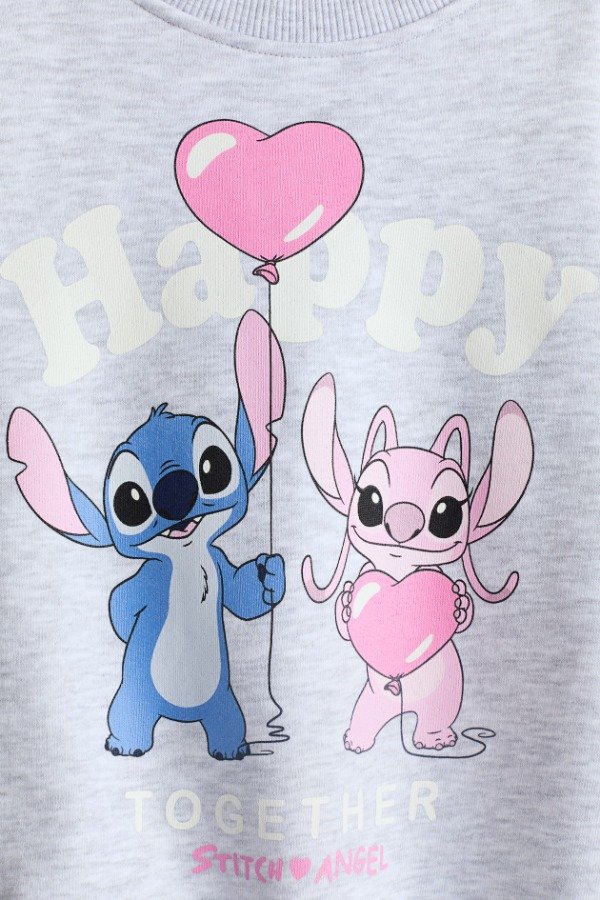 Producto - Buzo HyM Stitch gris frisado - 1