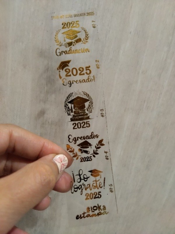 Producto - Estampa SHINE Acetato 3, 5x15cm Muestrario Graduaciones 2025 #1