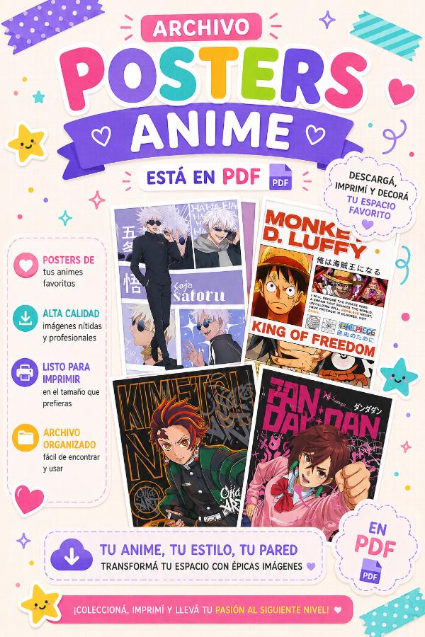 Producto - Archivo Posters 3 Anime