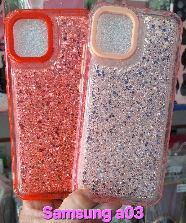 Producto - Fundas brillo reforzadas. Samsung a03